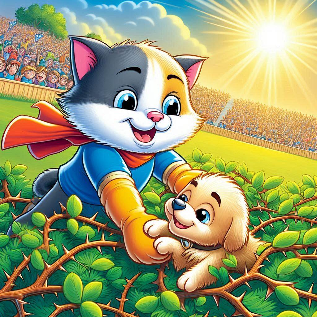 You are currently viewing The Heroic Cat and the Rescued Pup