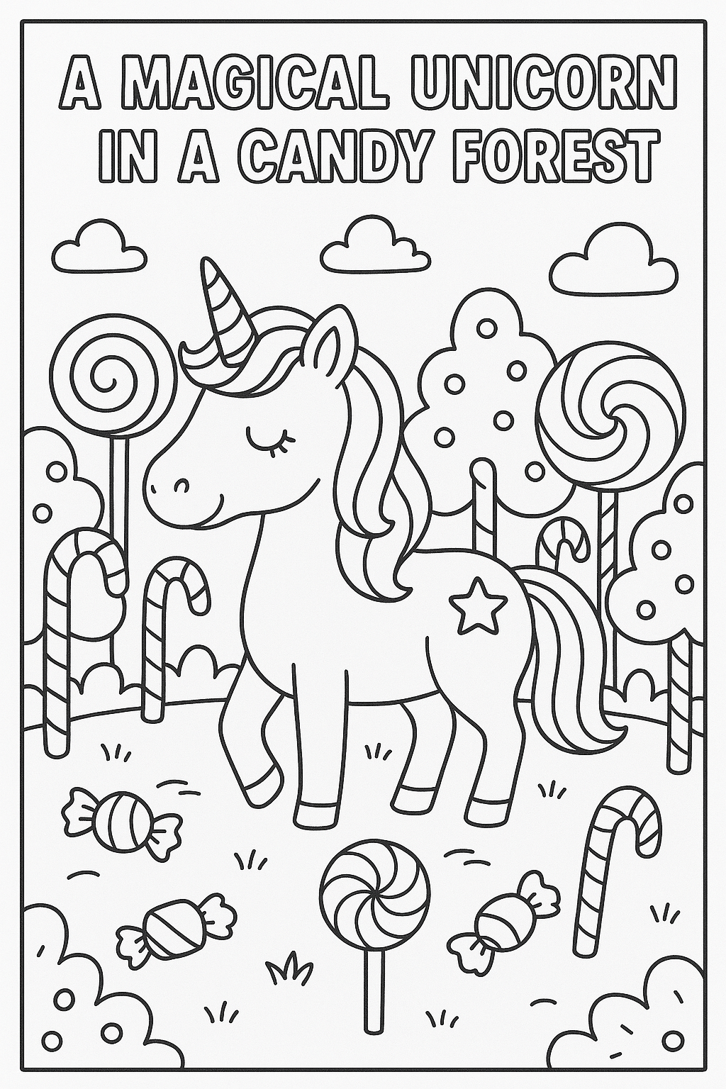 Magical-Unicorn-in-a-Candy-Forest