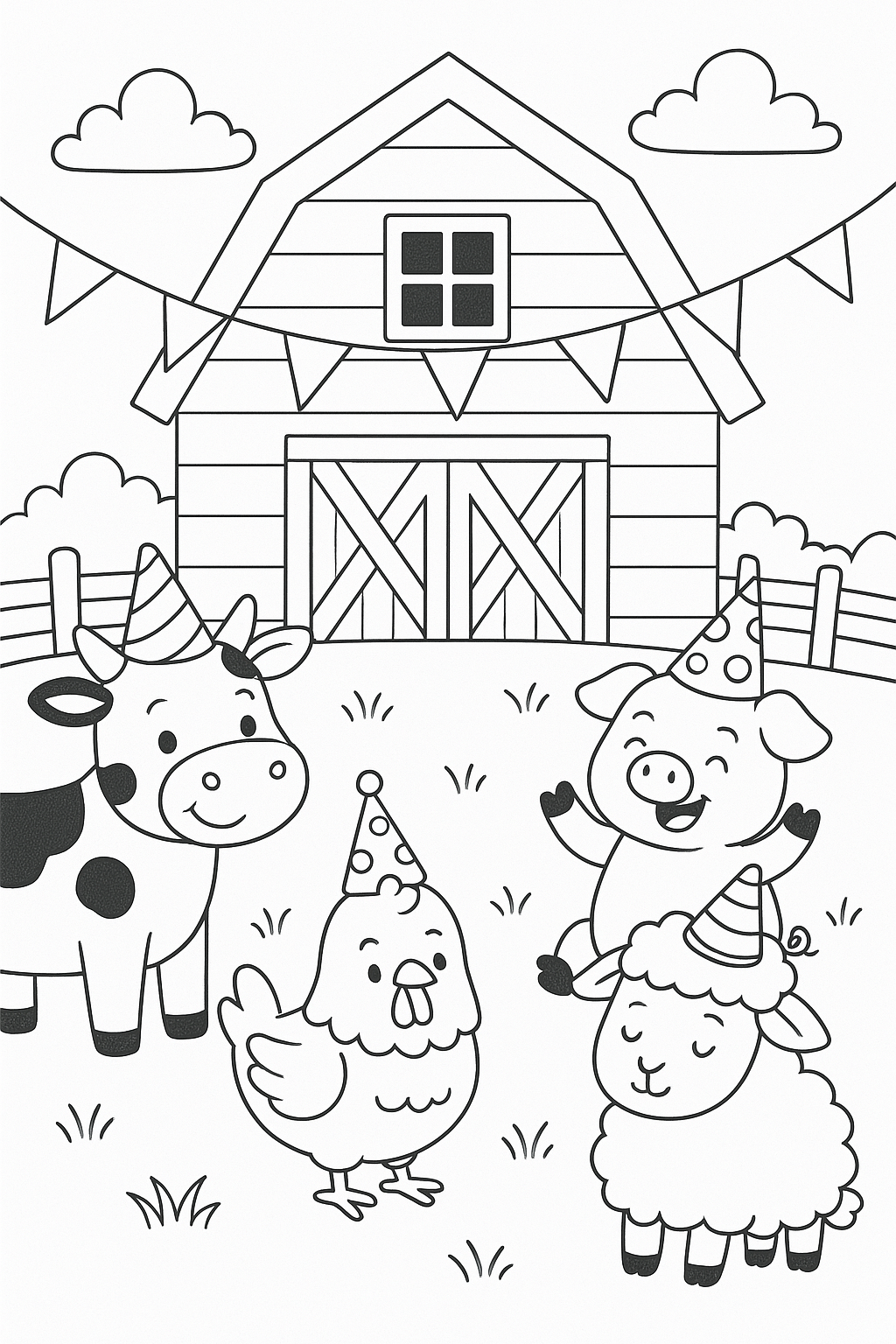 Farm-Animals-in-a-Barnyard-Party