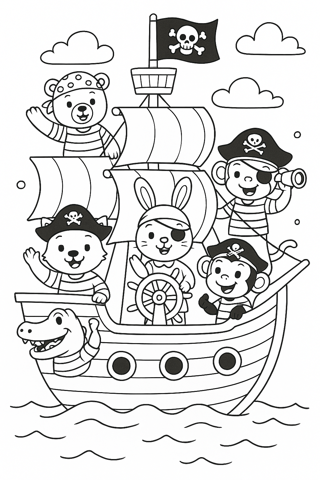 Pirate-Ship-Full-of-Happy-Animal-Pirates