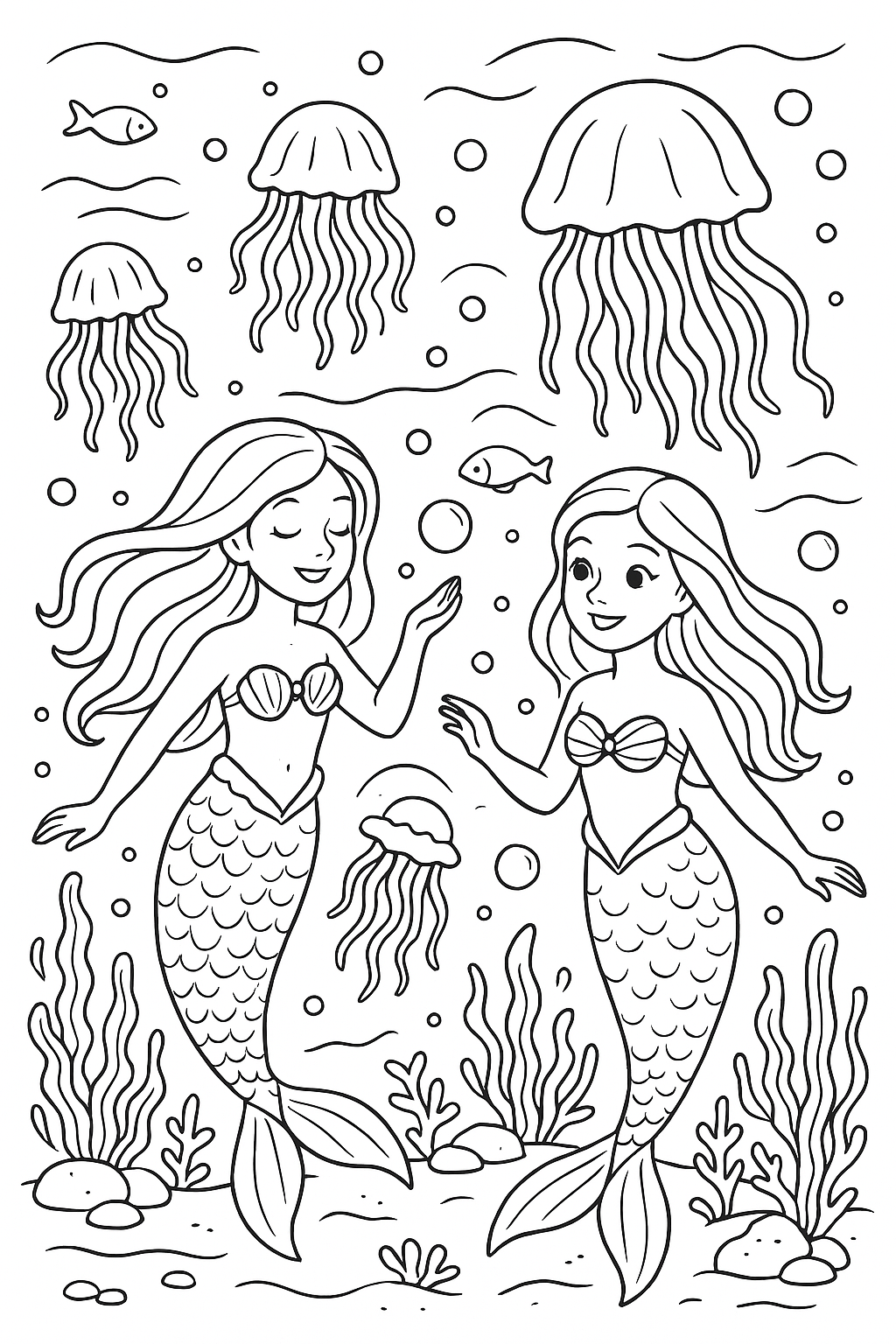 Under-the-Sea-with-Mermaids-and-Jellyfish