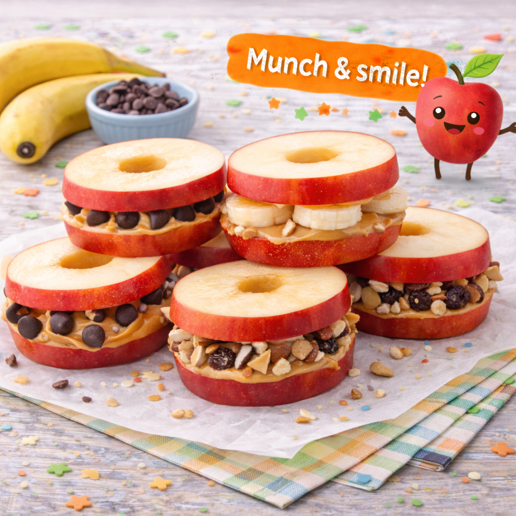 Apple Peanut Butter Sandwiches