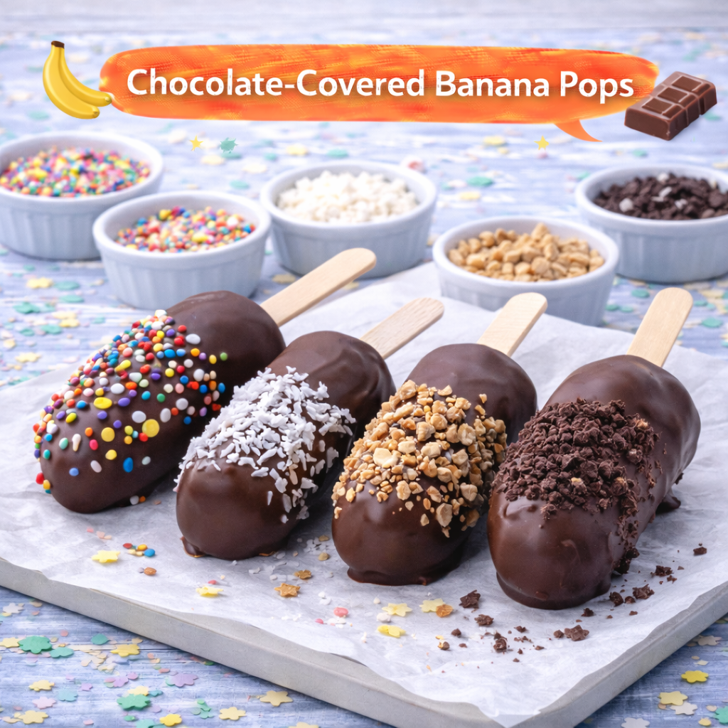 Chocolate-Covered Banana Pops