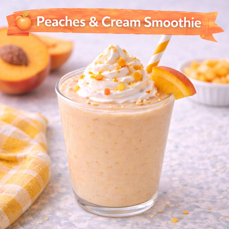 Read more about the article 🍑 Peaches & Cream Smoothie