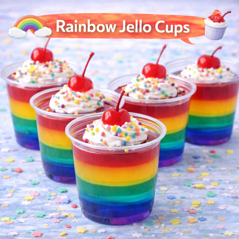 Read more about the article 🌈 Rainbow Jello Cups