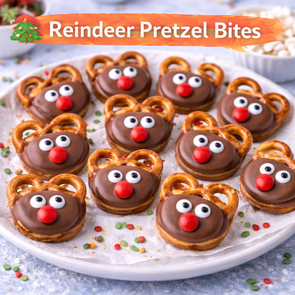 Reindeer Pretzel Bites