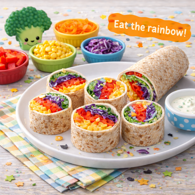 Read more about the article 🥙 Veggie Rainbow Wraps