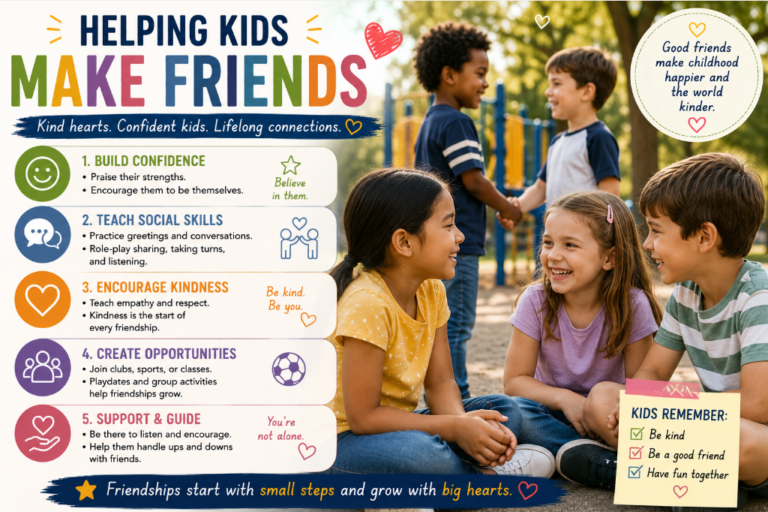 Read more about the article <span style="color: red; font-weight: bold;">New! </span>Helping Kids Make Friends