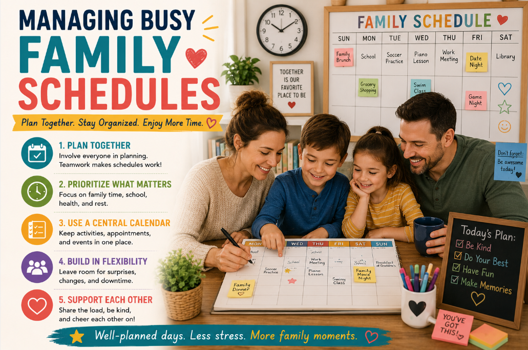 You are currently viewing <span style="color: red; font-weight: bold;">New! </span>Managing Busy Family Schedules