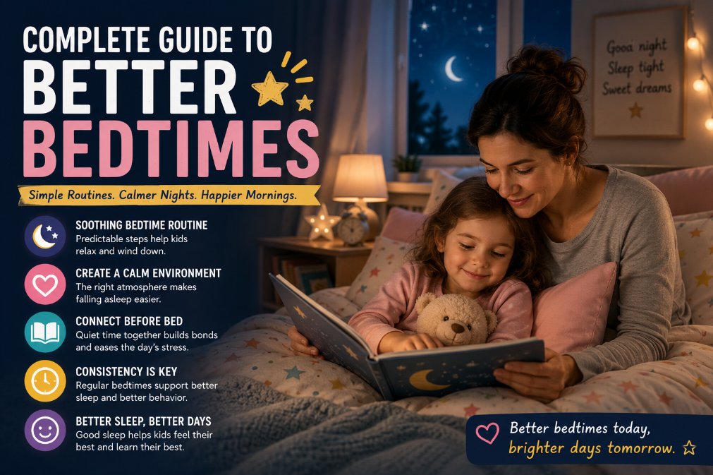 You are currently viewing <span style="color: red; font-weight: bold;">New! </span>Complete Guide to Better Bedtimes